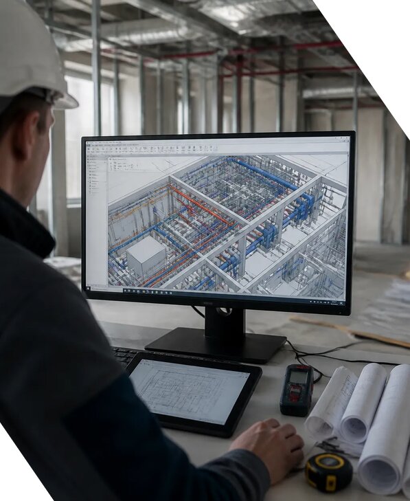 Создание BIM модели инженерных сетей для объектов в Щекине